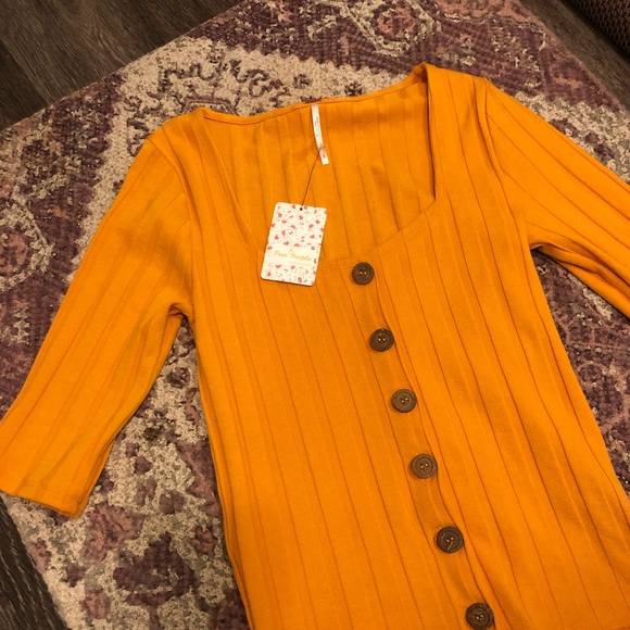 NWT Free People Button Up Top - Picture 4 of 5